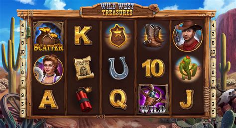 Slot Machine Game Wild West Treasures Theme Design Spine Animation