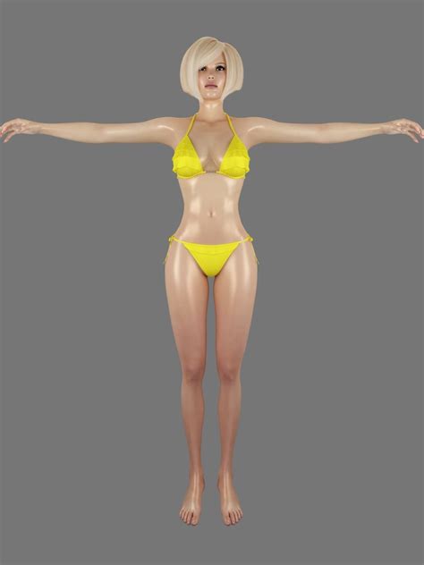 3D Female Sexy Girl Model TurboSquid 1403516