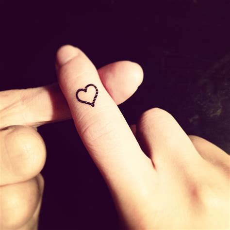 Small Heart Outline Temporary Tattoo Sticker Ohmytat