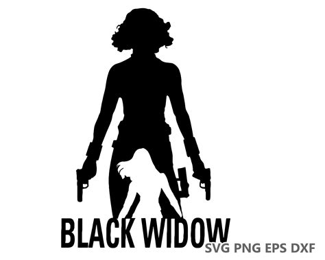 Black Widow Silhouette Svg Cutting Files Eps Dxf Png Cricut Etsy