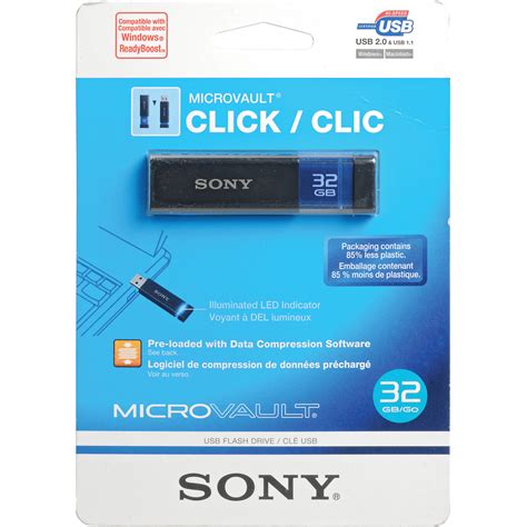 Sony Micro Vault Click 32gb Usb Flash Drive Usm32gle Bandh Photo