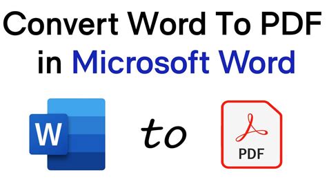 Convert Word To Pdf How To Convert Word To Pdf In Microsoft Word