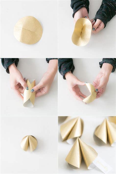 How To Make Diy Paper Fortune Cookies New Year Diy Fortune Cookie