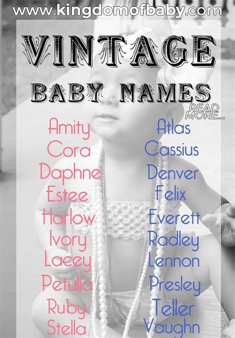 The Most Popular Vintage Baby Names Artofit