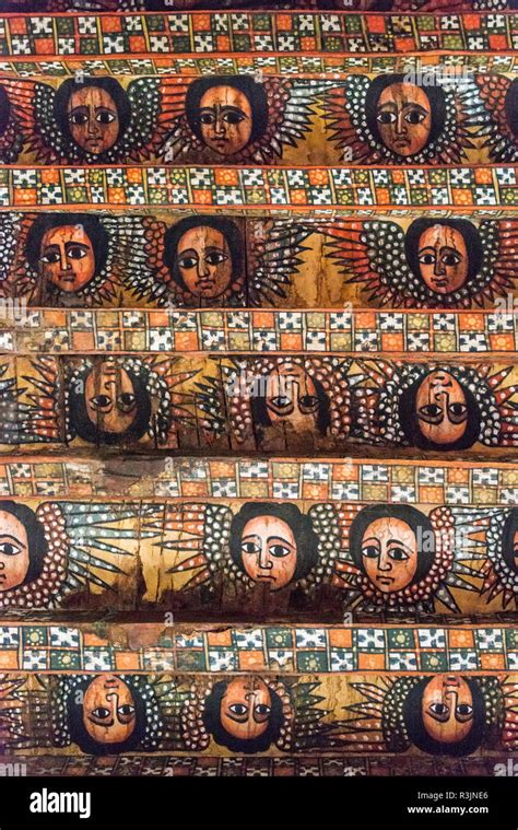 Ceiling Painted With Angel Face Church Of Debre Birhan Selassie