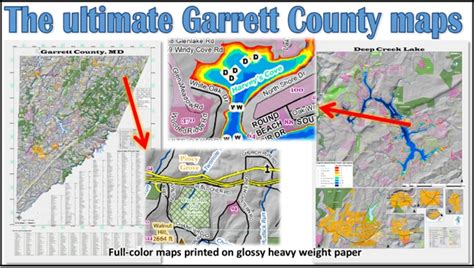 Set Of The ULTIMATE Deep Creek Lake And Garrett County Map Narrows