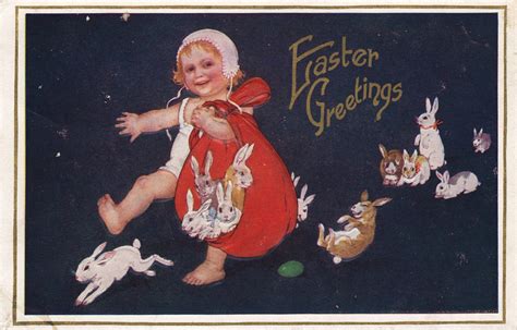 Postcard Paper Poster Advertising Vintage Retro Antique Easter