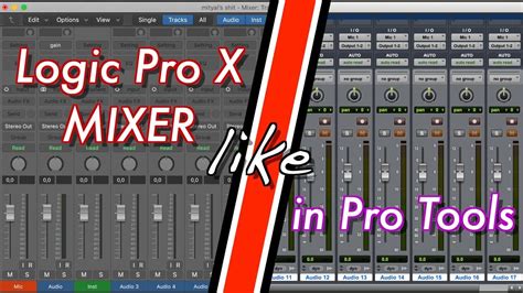 Logic Pro X Mixer Shortcut Like In Pro Tools Youtube