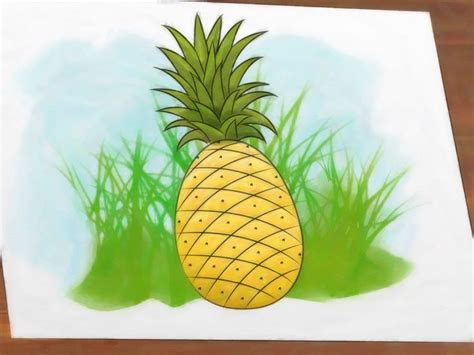 How To Draw A Pineapple 9 Steps With Pictures Wikihow Drawings