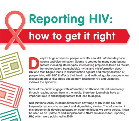 reporting on hiv national aids trust