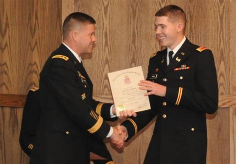 General Presents Son With Engineer Basic Officer Leadership Course