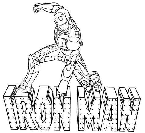 Omalovánka Úžasný Iron Man K Vytisknutí Zdarma