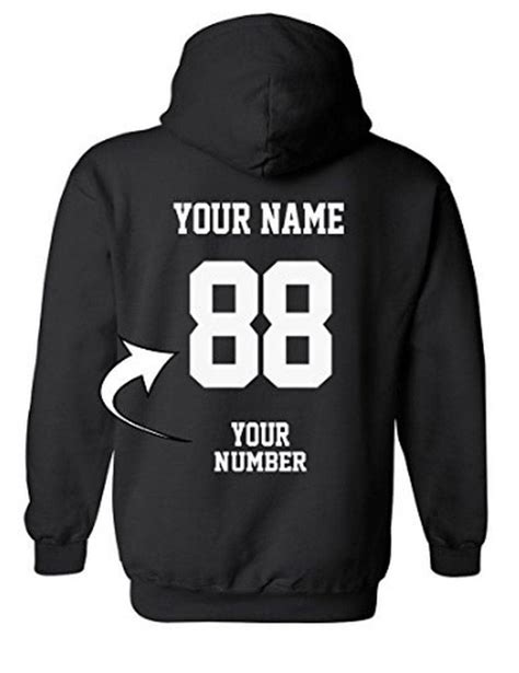 Custom Jersey Hoodie Design Your Name And Number Hoodie Back