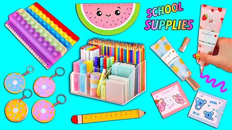 11 Diy School Supplies Ideas Back To School Hacks And Crafts Youtube