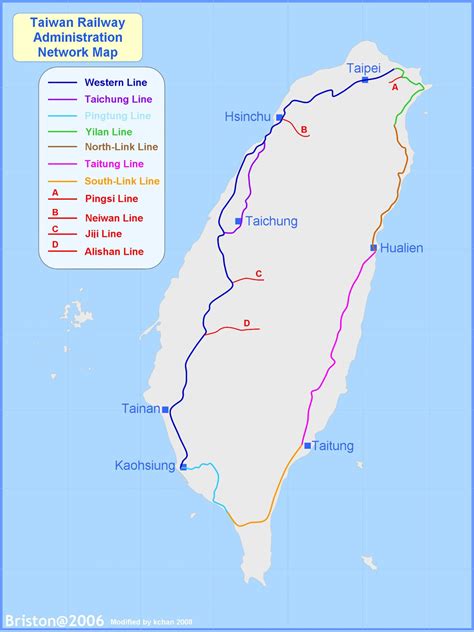 Taiwan Rail Map