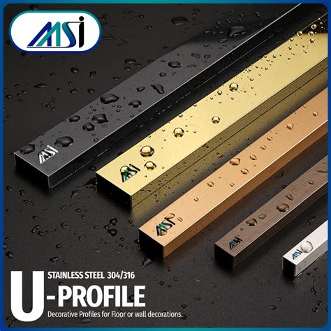 Black Gold Stainless Steel Pvd Coated Profiles Steel Grade Ss L