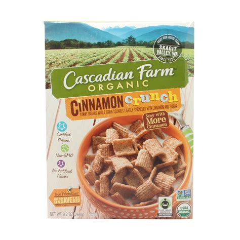 Cascadian Farm Organic Cinnamon Crunch Cereal 92 Oz Box Lifestyles