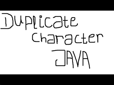 Find Duplicate Characters In A String Java Code YouTube
