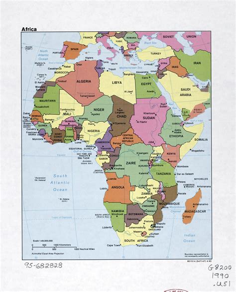 Africa Map With Countries And Cities