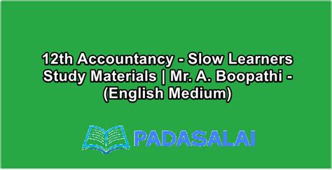 Th Accountancy Slow Learners Study Materials Mr A Boopathi Hot Sex Picture