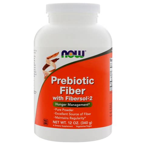 Now Foods Prebiotic Fiber With Fibersol 2 12 Oz 340 G Iherb
