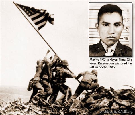 american indian war hero ira hayes united states marine corps flag raising photograph battle of