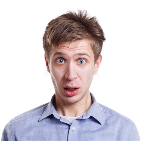 Shocking News Emotional Man Expressing Amaze On Face Stock Image