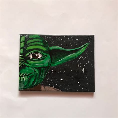 Star Wars Yoda Painting Etsy
