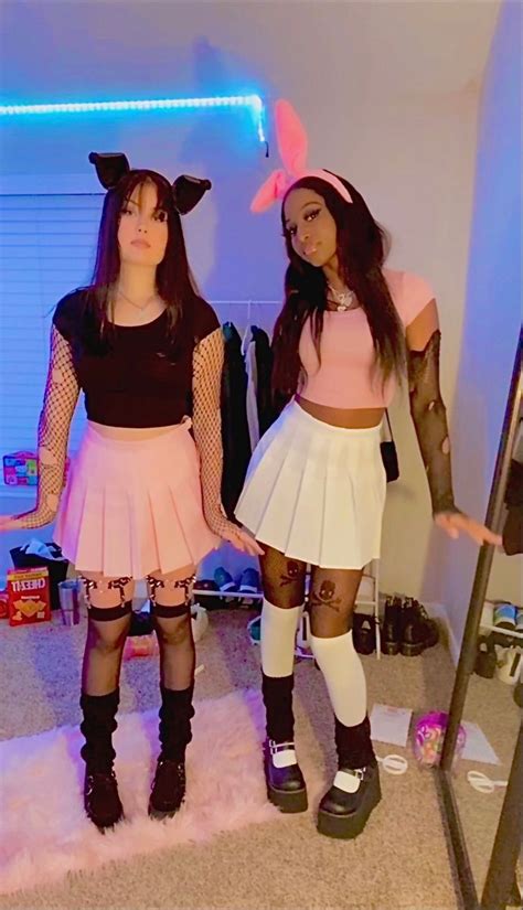 Kuromi And Melody Cute Costumes Matching Halloween Costumes Halloween Outfits