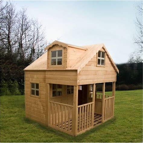 Installed 7 X 7 Wooden Playhouse Two Storey With Veranda Includes