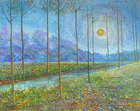 Peaceful Landscape Oil Painting On Canvas Board Etsy