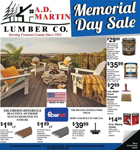 Promotions Ad Martin Lumber