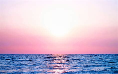 Earth Sunset Water Pastel Blue Ripples Highres Nature Wave