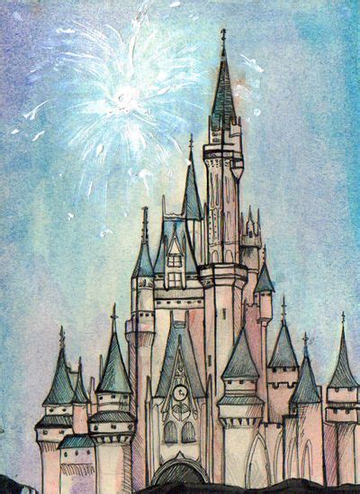Disney Exceptional Drawing Of Cinderellas Castle In The Magic