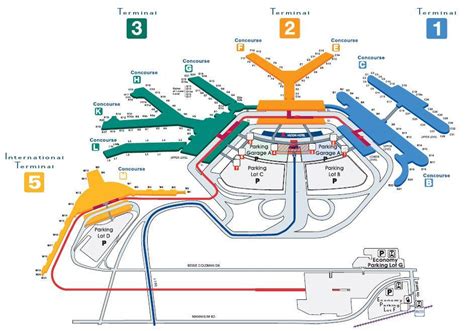 Plan Et Carte De Laéroport De Chicago Terminal Et Portes De L
