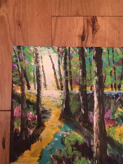 Sunlight Through The Trees Original Painting 20x26cm Etsy