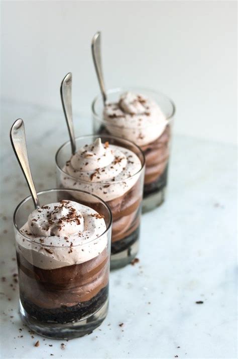 Silky chocolate cheesecake topped with a layer of belgian chocolate mousse. Brownie Chocolate Cheesecake Mousse Cups with Chocolate ...