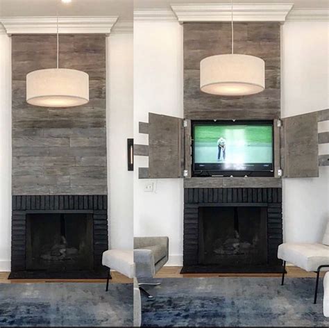 Concealed Fireplace Hide Tv Over Fireplace Vaulted Living Rooms