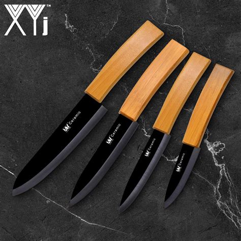 Xyj Ceramic Knife Set Kitchen Cooking Knives Black Blade 3 4 5 Chef