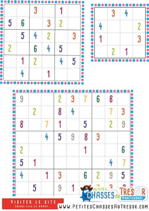 Sudoku en ligne pour enfants : Sudoku Enfant - 7 KITS de sudoku pour enfant à imprimer