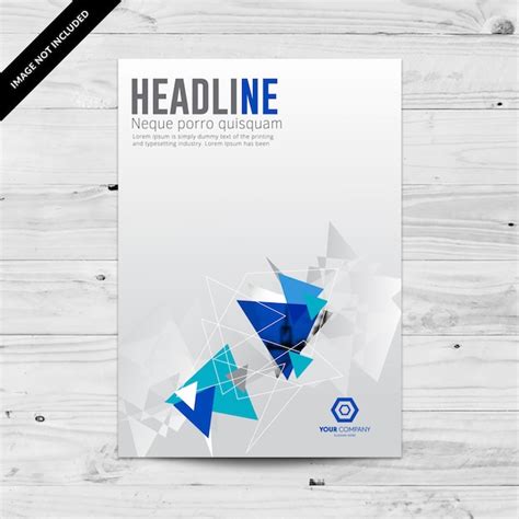 Premium Vector Abstract Blue Business Flyer Design Template With Grey