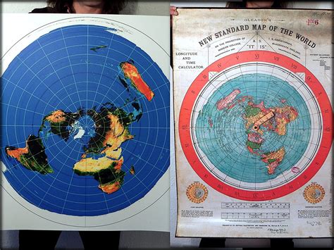 Flat Earth Poster Prints Gleasons New Standard Map Of The World