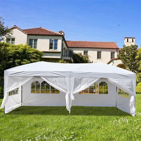 Ktaxon 10x20 Ez Pop Up Wedding Party Tent Folding Canopy Heavy Duty 6