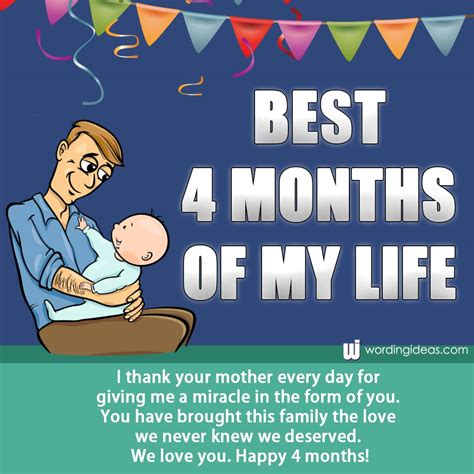 4th Month Birthday Wishes For Baby Boy Wording Ideas