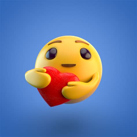 Ahmed Rabie On Behance Careemoji Facebook Care Heart Cute Emoji