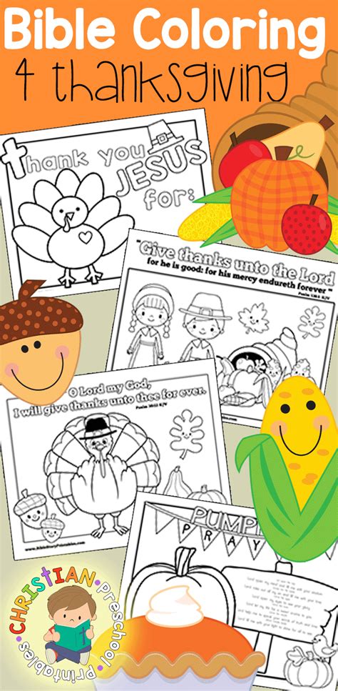 Color in sheet thanksgiving week: Thanksgiving Bible Coloring Pages - Christian Preschool ...