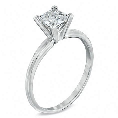 Ct Princess Cut Diamond Solitaire Engagement Ring In K White Gold