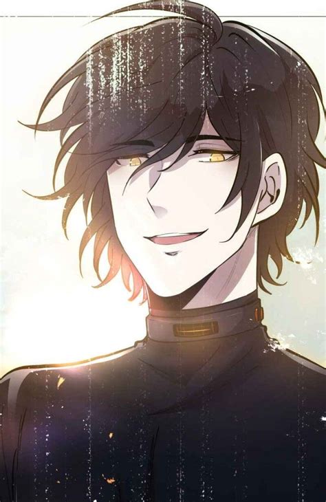 An Anime Character With Black Hair And Yellow Eyes Standing In Front