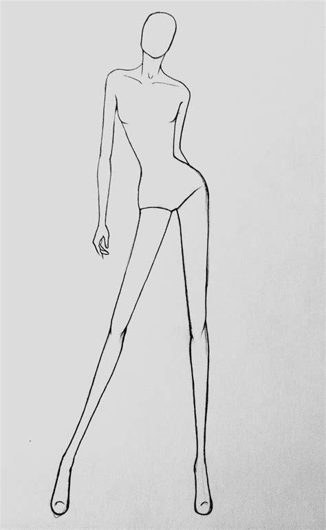 Croquis Fashion Illustration Figure Model Fashion Model Drawing