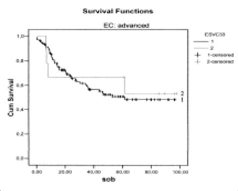Cancer Specific Survival Curves For The Two Treatment Groups In